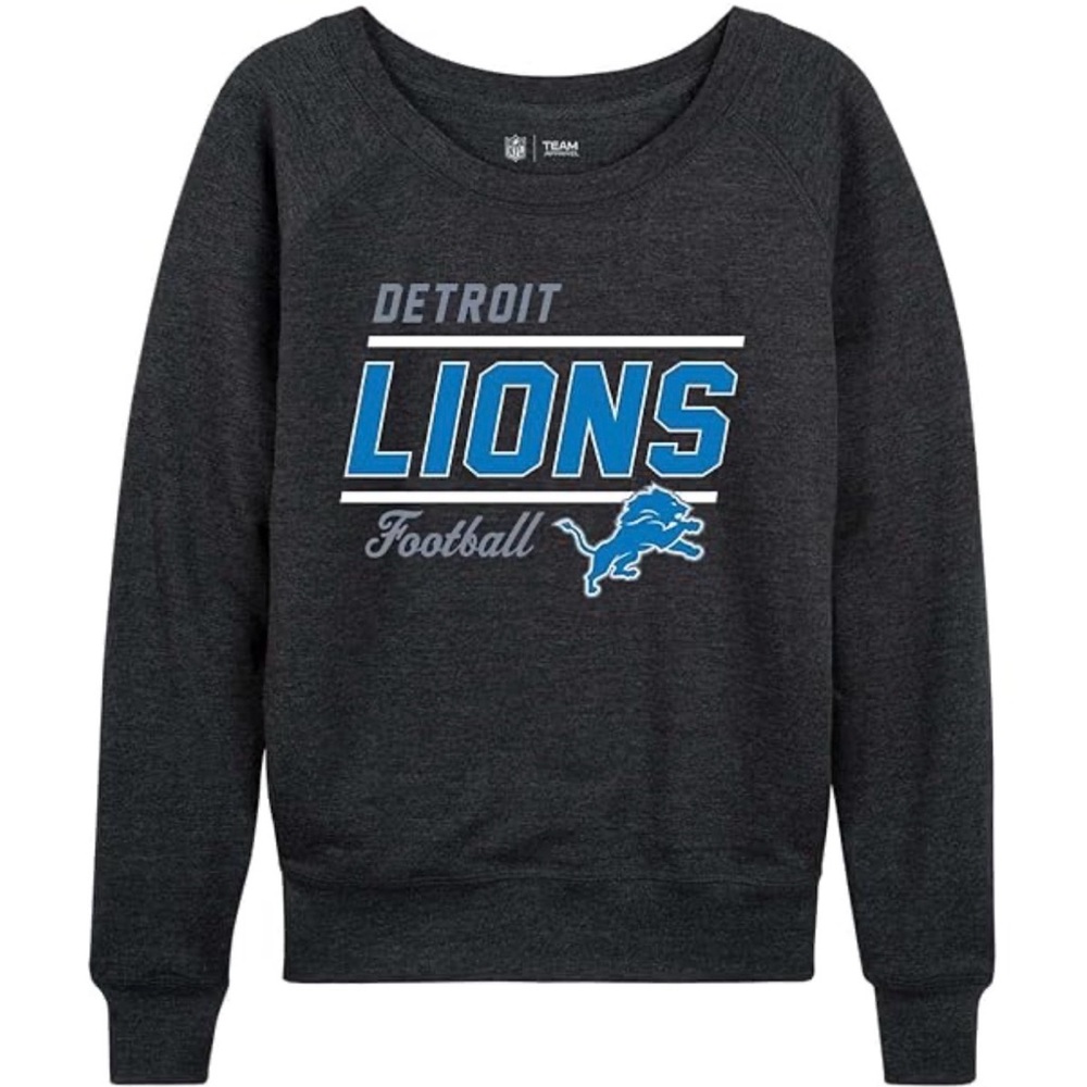 Team Apparel Women's Charcoal Detroit Lions Sweater